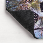 Winter Pine Cones onder een sterrenhemel Muismat (Hoek)