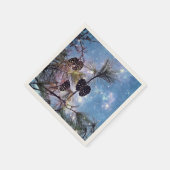 Winter Pine Cones onder een sterrenhemel Servetten (Hoek)