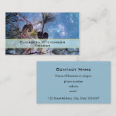 Winter Pine Cones onder een sterrenhemel Visitekaartje (Voorkant / Achterkant)