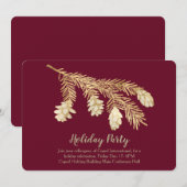 Winter Pine Corporate Holiday Party Kaart (Voorkant / Achterkant)