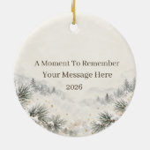 Winter Pine Custom Photo Ornament (Achterkant)