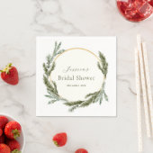Winter Pine Evergreen Bruiloft Feest Servet (Insitu)