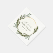 Winter Pine Evergreen Vrijgezellenfeest Servet (Hoek)