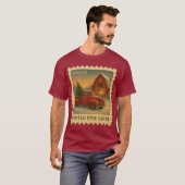 Winter Pine Farm – Forever Postzegel T-shirt (Voorkant volledig)