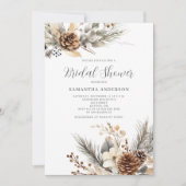 Winter Pine Floral Christmas Vrijgezellenfeest Kaart (Voorkant)