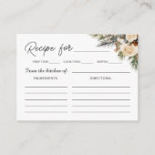 Winter Pine Floral Christmas Vrijgezellenfeest Rec Informatiekaartje (Voorkant)