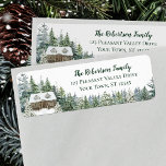 Winter Pine Forest Cabin Christmas Retouradres Etiket<br><div class="desc">Dit gezellige winterse kerst retour adres label beschikt over een waterverf rustieke bos scene met een hut genesteld in de besneeuwde bossen. Bekijk het collectie voor een verscheidenheid aan bijpassende producten.</div>