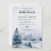 Winter Pine Forest Snow Feestdagen Vrijgezellenfee Kaart (Voorkant)