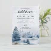 Winter Pine Forest Snow Feestdagen Vrijgezellenfee Kaart (Staand voorkant)