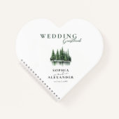 Winter Pine Forest Wedding Guestbook Notitieboek (Voorkant)