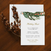 Winter Pine Greenery Vakantie Feest Kaart