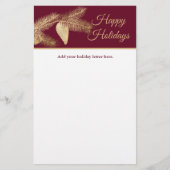 Winter Pine Holiday Briefpapier (Voorkant)