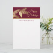 Winter Pine Holiday Briefpapier (Staand voorkant)