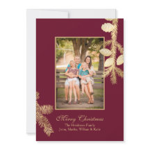 Winter Pine Holiday Foto Wenskaart