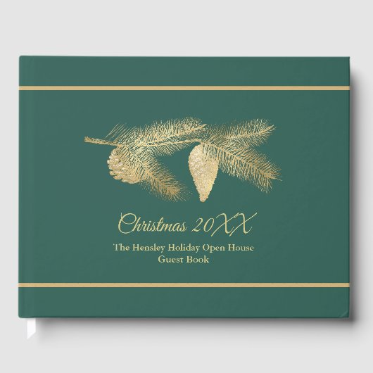 Winter Pine Holiday Gastenboek (Voorkant)