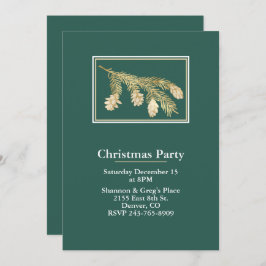 Winter Pine Holiday Party Kaart