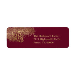 Winter Pine Holiday Return Address Etiket