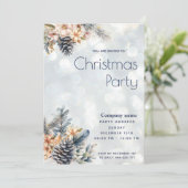 Winter Pine kegel bloemenkerstfeest corporate Kaart (Staand voorkant)