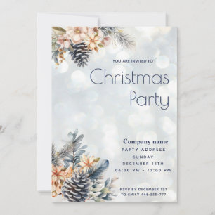 Winter Pine kegel bloemenkerstfeest corporate Kaart