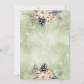 Winter Pine kegel bloemenkerstfeest corporate Kaart (Achterkant)