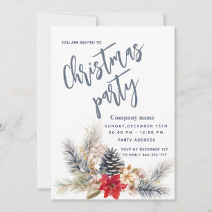 Winter Pine kegel bloemenkerstfeest corporate Kaart