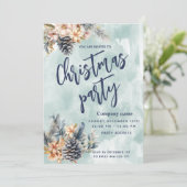 Winter Pine kegel bloemenkerstfeest corporate Kaart (Staand voorkant)