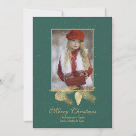 Winter Pine Kerstfoto Wenskaart Kaart