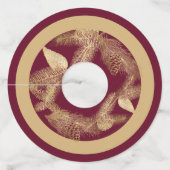 Winter Pine Kerstmis Wijnglaslabel (Voorkant)