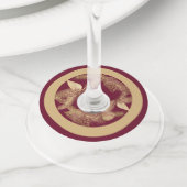 Winter Pine Kerstmis Wijnglaslabel (Dichtbij)