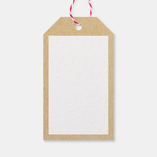 Winter Pine Krans Christmas Joy Holiday Cadeaulabel (Achterkant)