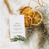 Winter Pine Merry Christmas Gift Labels Cadeaulabel