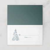 Winter Pine Romance Buffel Plaid Controles Plaatskaartje (Buitenkant ongevouwen)