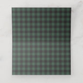 Winter Pine Romance Buffel Plaid Controles Plaatskaartje (Binnenkant ongevouwen)
