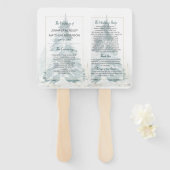 Winter Pine Romance Program Fans Handwaaier (Voorkant en achterkant)