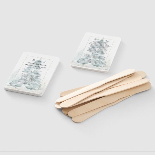 Winter Pine Romance Program Fans Handwaaier (Niet-gemonteerd)