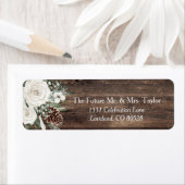 Winter Pine Rustic Wedding Retouradres Etiket (Insitu)