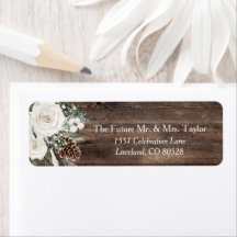 Winter Pine Rustic Wedding Retouradres