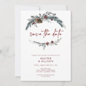 Winter Pine Save the Date Kaart (Voorkant)
