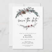 Winter Pine Save the Date Kaart (Voorkant)