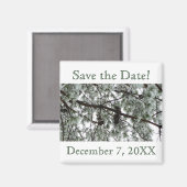 Winter Pine Save the Date Magnet (Voorkant / Achterkant)