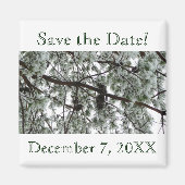 Winter Pine Save the Date Magnet (Voorkant)