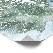 Winter Pine Snow in Love Snowflakes Bridal Shower Poster (Hoek)