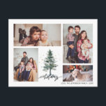 Winter Pine Tree 4 Foto Collage Happy Holiday Briefkaart<br><div class="desc">Minimale en elegante vormgeving met een modern,  modern winterpins kerstfeest met vier foto's Collage Happy Holiday-Briefkaart,  die kan worden aangepast met jouw tekst. Klik op de knop "Aanpassen" en gebruik onze ontwerptool om deze sjabloon te wijzigen. Bekijk de grafische kunstontwerpopslag voor andere producten die bij dit ontwerp passen!</div>