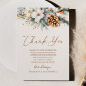 Winter Pine Tree Bloemen Bloemen Bedankkaart