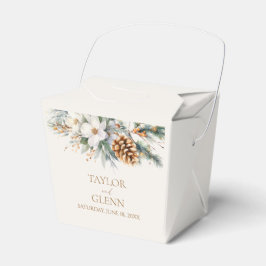 Winter Pine Tree Bloemen Bloementuin Trouwen Bedankdoosjes