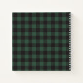 Winter Pine Tree Buffalo Plaid Bruiloft Gastenboek Notitieboek (Achterkant)