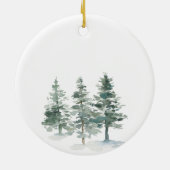 Winter Pine Tree in Loving Memory of Dad Keramisch Ornament (Achterkant)