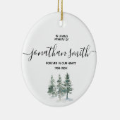 Winter Pine Tree in Loving Memory of the Keramisch Ornament (Rechts)