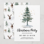 Winter Pine Tree-kerstfeest Feestdagenkaart (Voorkant / Achterkant)