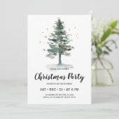 Winter Pine Tree-kerstfeest Feestdagenkaart (Staand voorkant)